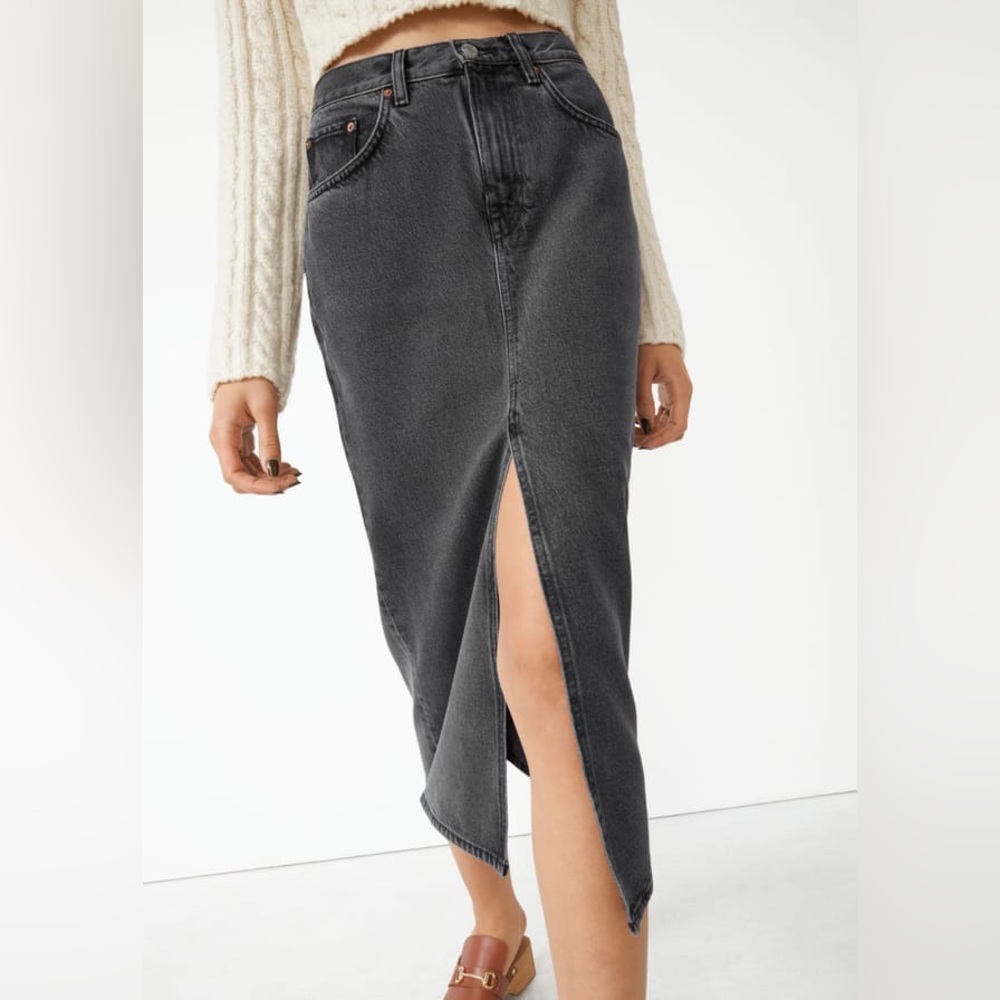 AND OTHER STORIES LOW RISE DENIM SKIRT - LIKE NEW